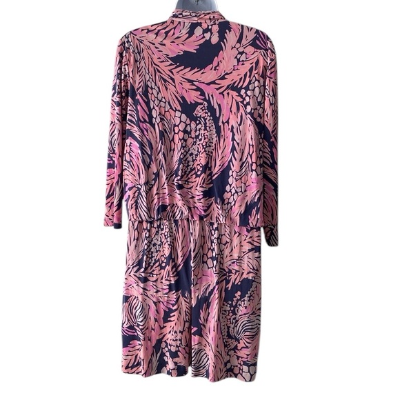 Lilly Pulitzer Felizia Silk Wrap Dress L - Picture 2 of 11